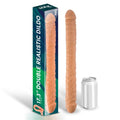 MAX &amp; CO Trent Ρεαλιστικό Διπλό Dildo Flesh 17,3" – 44 cm