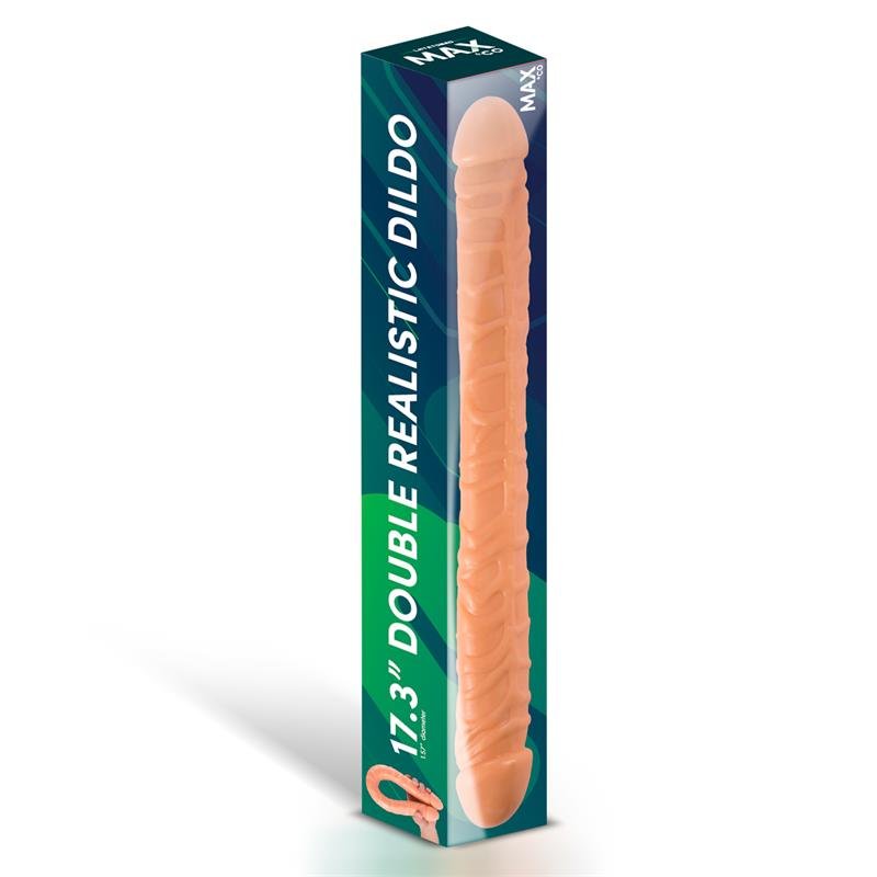 MAX &amp; CO Trent Ρεαλιστικό Διπλό Dildo Flesh 17,3" – 44 cm