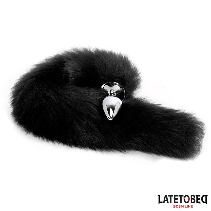 LATETOBED BDSM LINE Πρωκτικό Plug με Ουρά Μαύρο– 40 cm