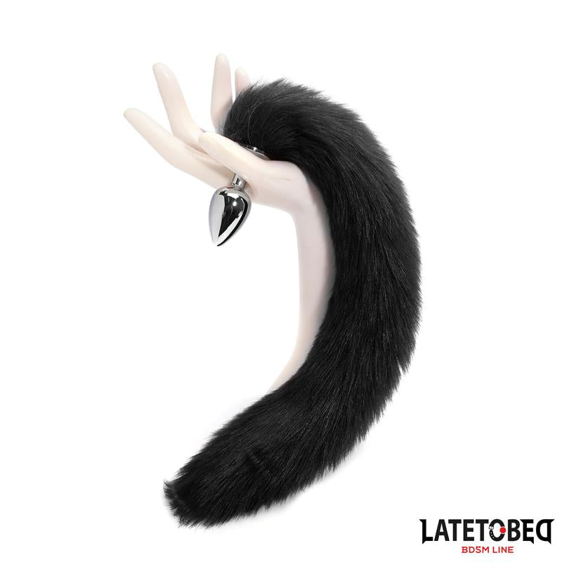 LATETOBED BDSM LINE Πρωκτικό Plug με Ουρά Μαύρο– 40 cm